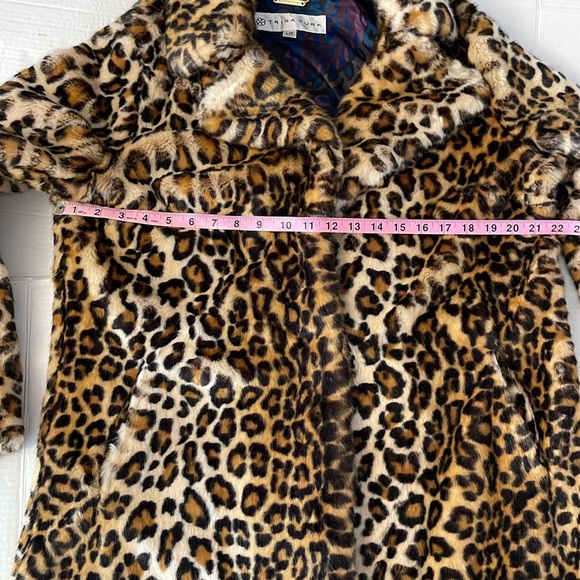 NWOT Trina Turk Leopard Print Faux Fur Coat - Picture 12 of 13